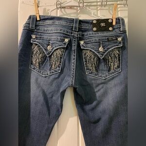 MISS ME bling angel wing jeans-size 29 VGUC